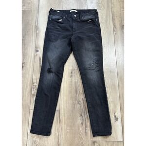 Pacsun Stacked Skinny Black Distressed Jeans Men's Size 32x30